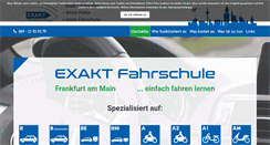 Desktop Screenshot of exakt-fahrschule.de