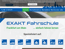 Tablet Screenshot of exakt-fahrschule.de